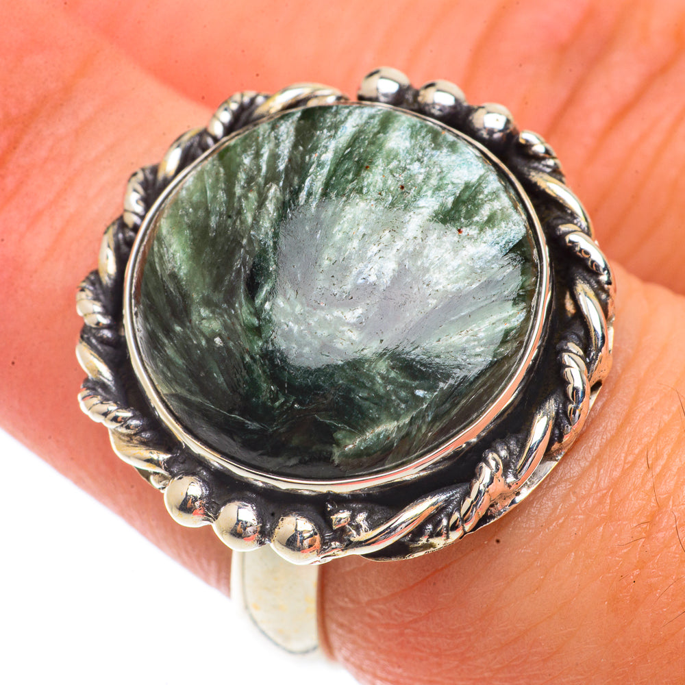 Seraphinite Rings handcrafted by Ana Silver Co - RING66345