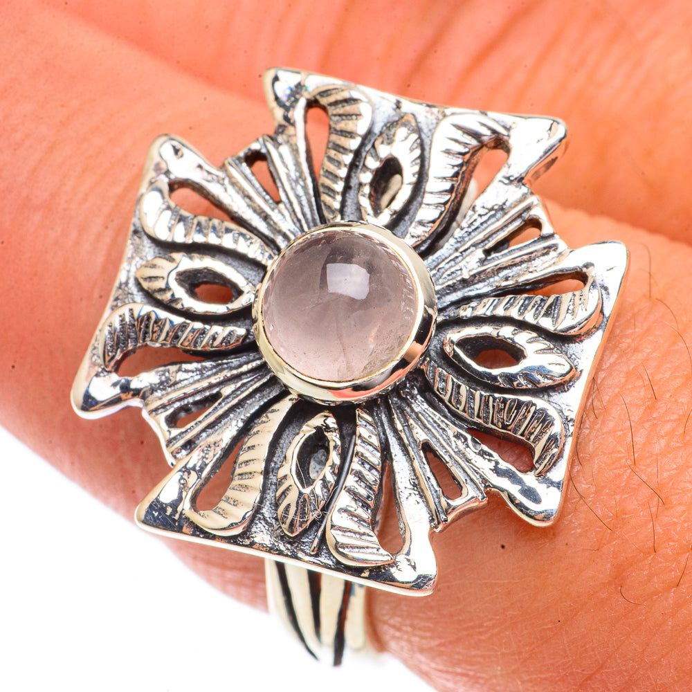 Rose Quartz Rings handcrafted by Ana Silver Co - RING66355