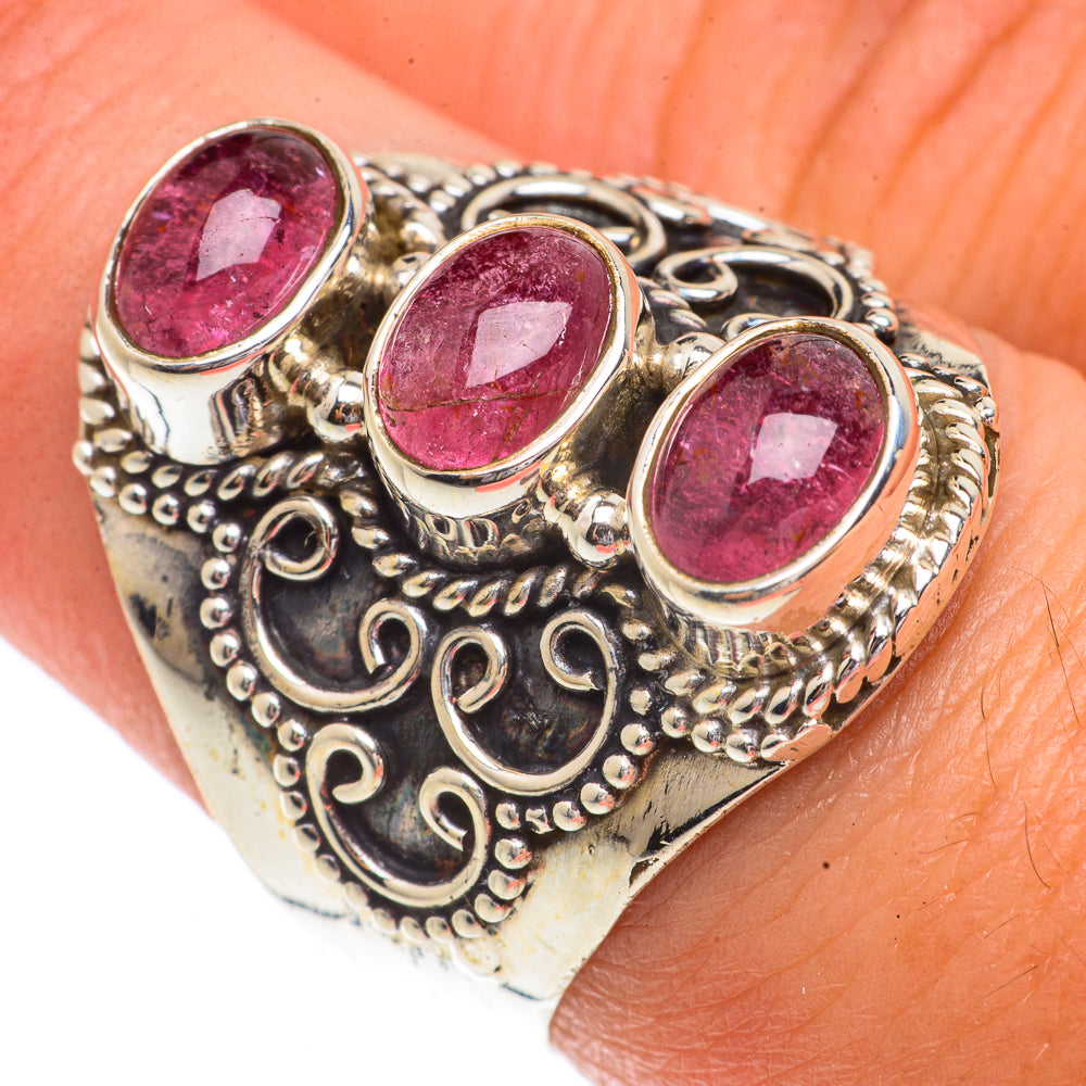 Pink Tourmaline Rings handcrafted by Ana Silver Co - RING66357