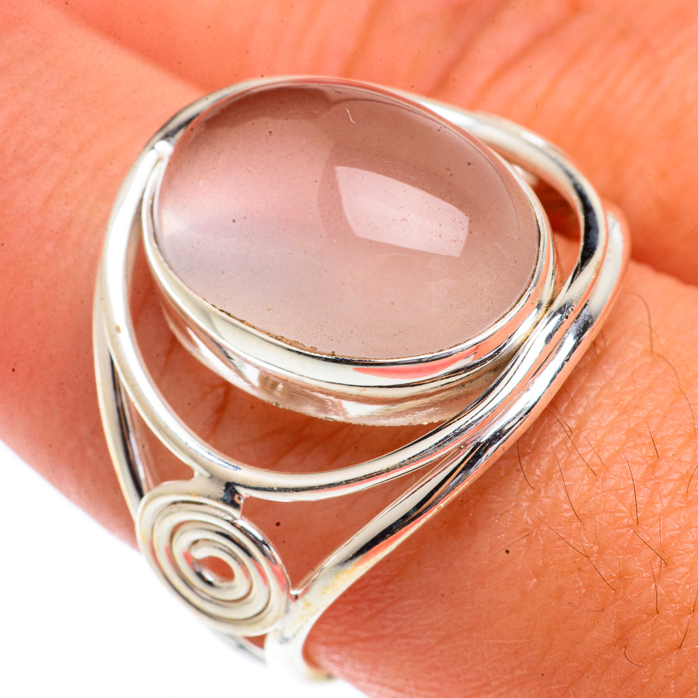 Rose Quartz Rings handcrafted by Ana Silver Co - RING66358