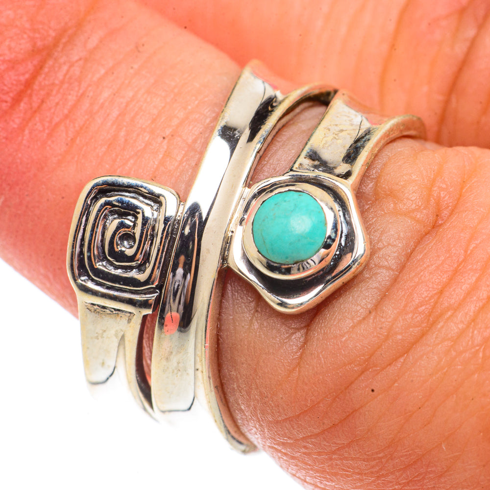 Tibetan Turquoise Rings handcrafted by Ana Silver Co - RING66372