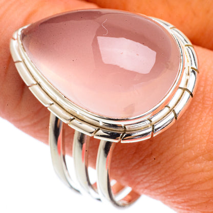 Rose Quartz Rings handcrafted by Ana Silver Co - RING66376