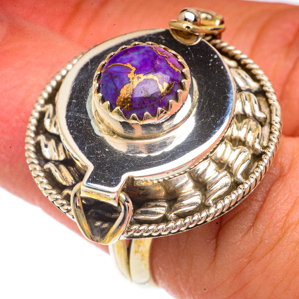 Purple Copper Composite Turquoise Rings handcrafted by Ana Silver Co - RING66379
