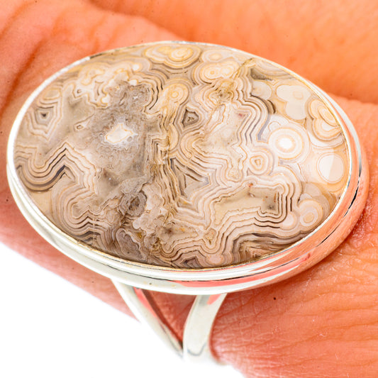 Laguna Lace Agate Rings handcrafted by Ana Silver Co - RING66388