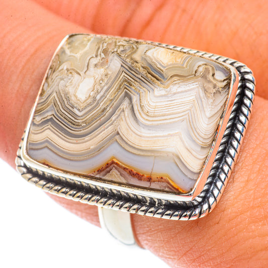 Laguna Lace Agate Rings handcrafted by Ana Silver Co - RING66389