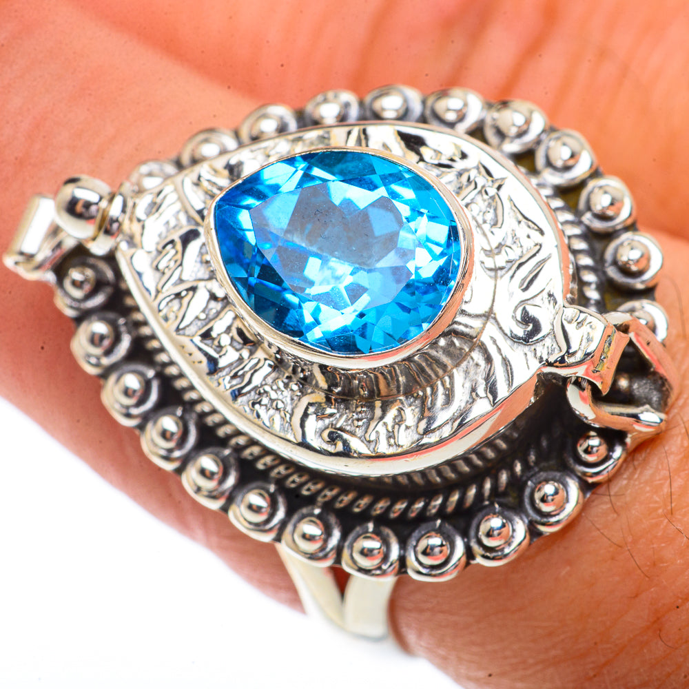 Blue Topaz Rings handcrafted by Ana Silver Co - RING66403