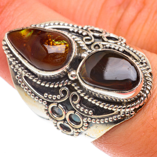 Mexican Fire Agate Rings handcrafted by Ana Silver Co - RING66413