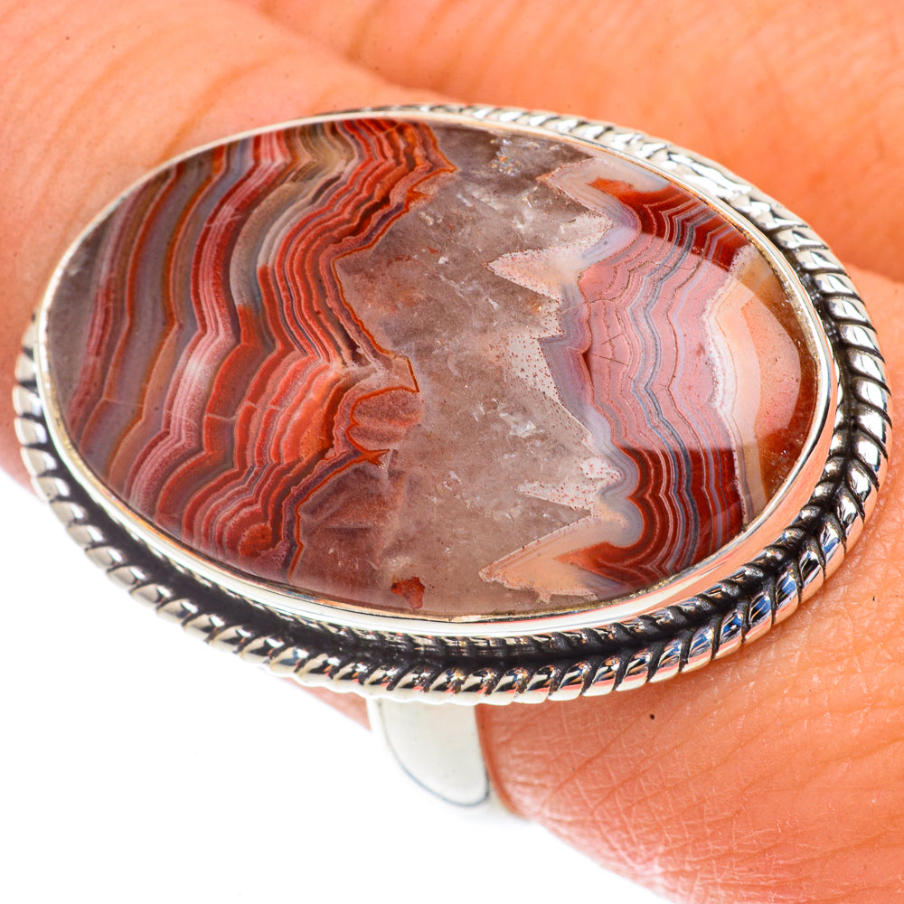 Crazy Lace Agate Rings handcrafted by Ana Silver Co - RING66414