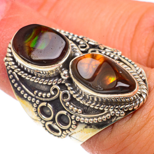 Mexican Fire Agate Rings handcrafted by Ana Silver Co - RING66434