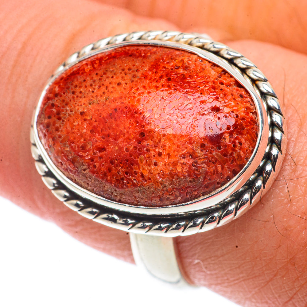 Sponge Coral Rings handcrafted by Ana Silver Co - RING66447