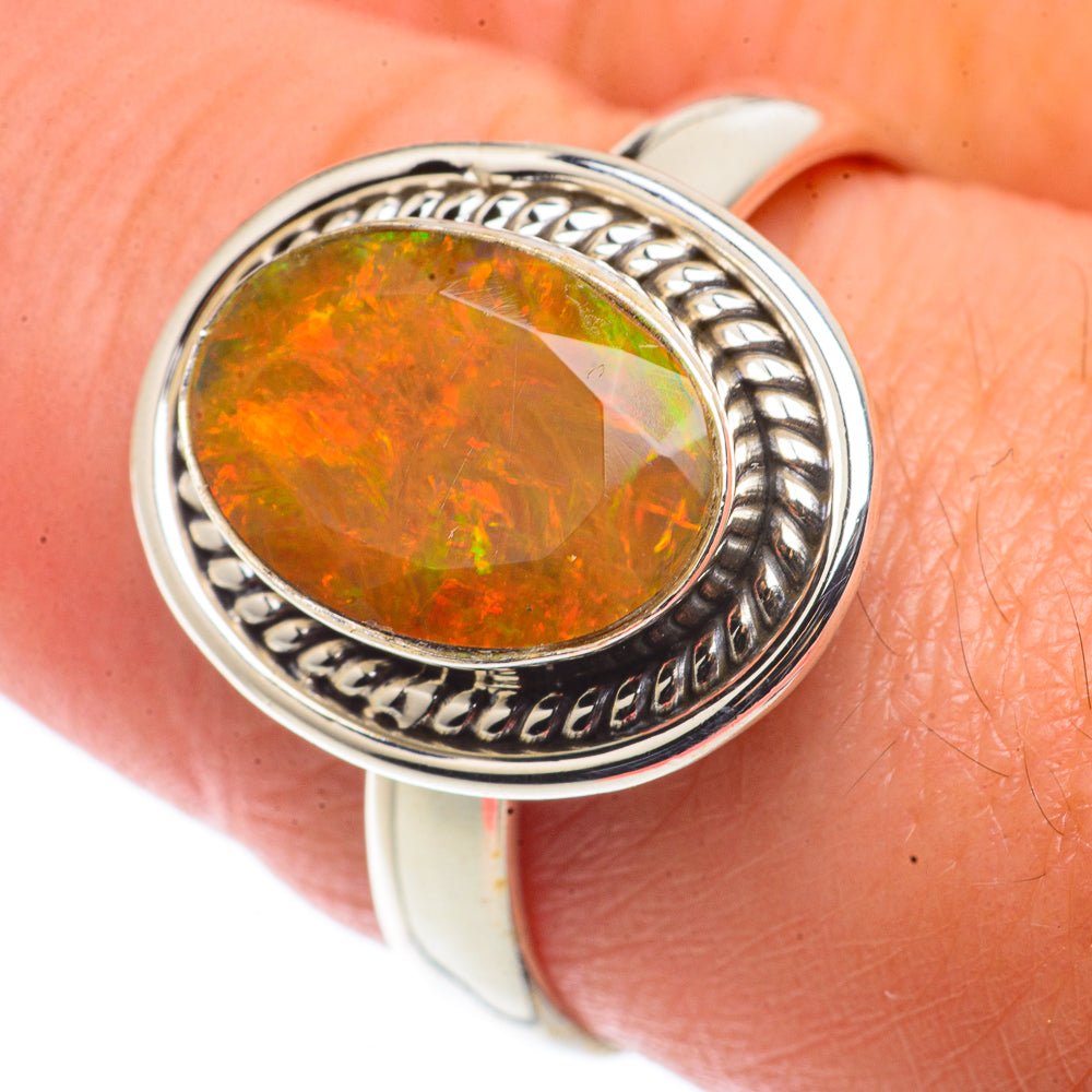 Ethiopian Opal Rings handcrafted by Ana Silver Co - RING66459