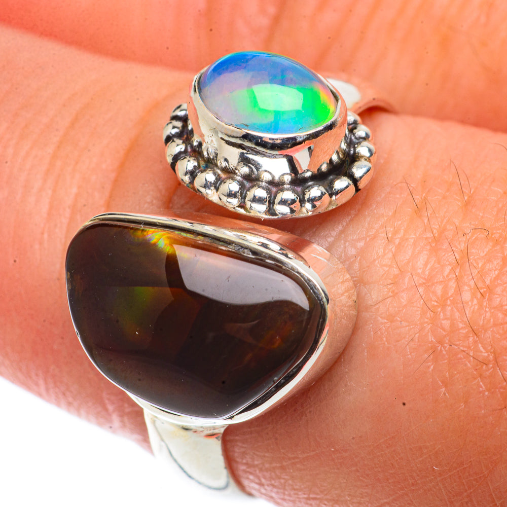 Mexican Fire Agate Rings handcrafted by Ana Silver Co - RING66460