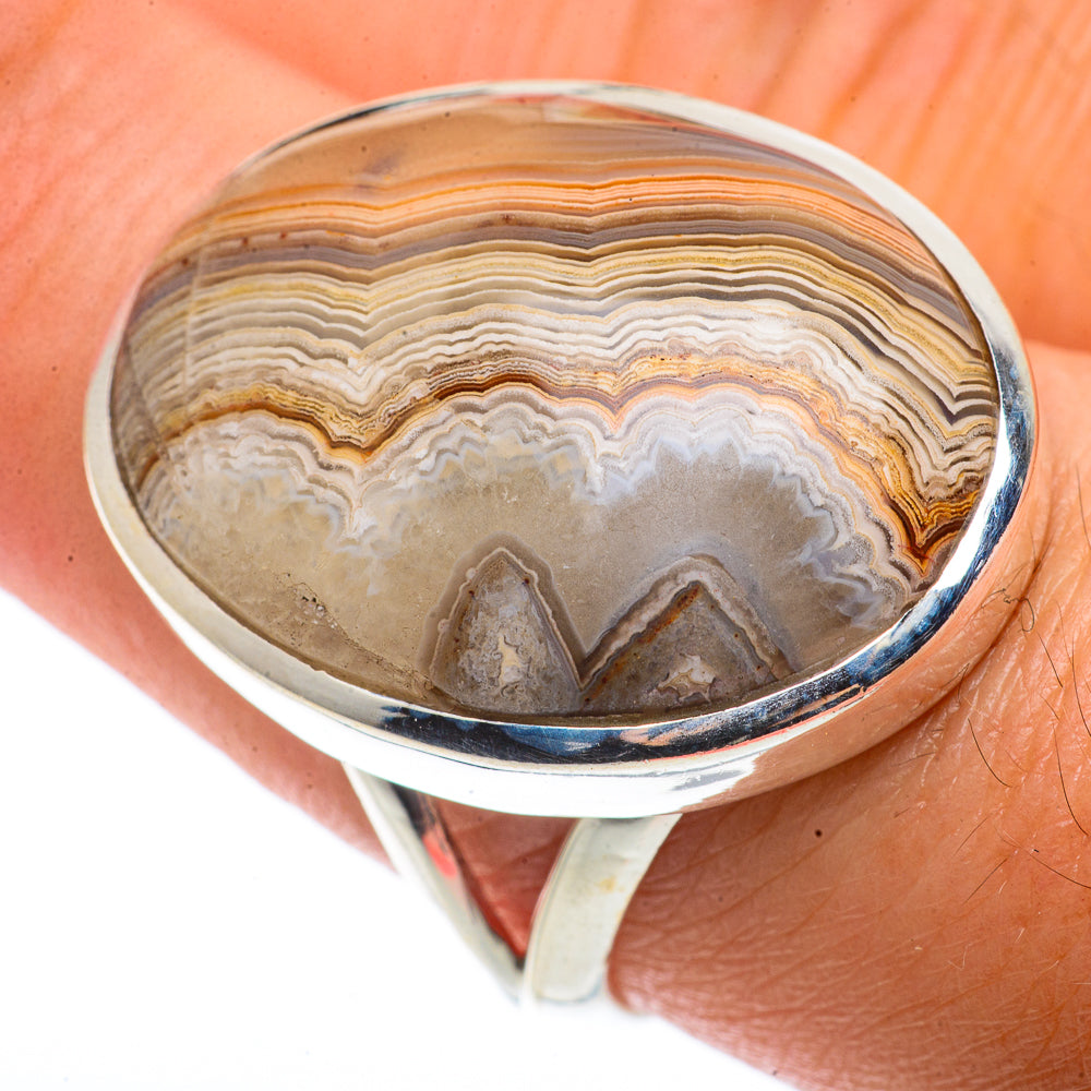 Laguna Lace Agate Rings handcrafted by Ana Silver Co - RING66467