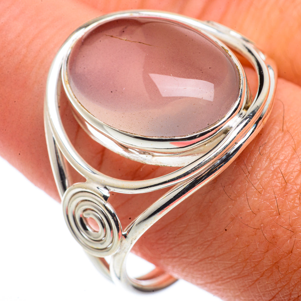 Rose Quartz Rings handcrafted by Ana Silver Co - RING66476