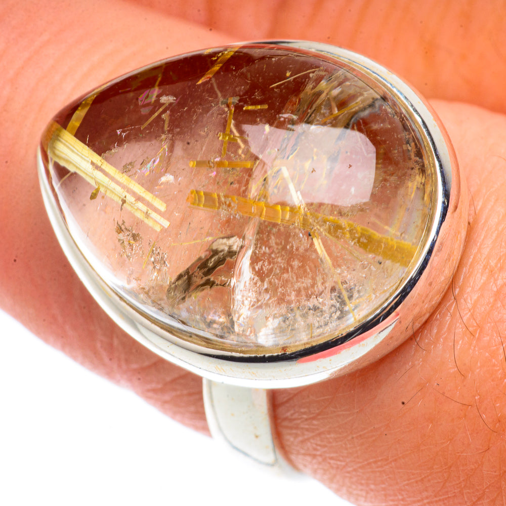 Rutilated Quartz Rings handcrafted by Ana Silver Co - RING66482