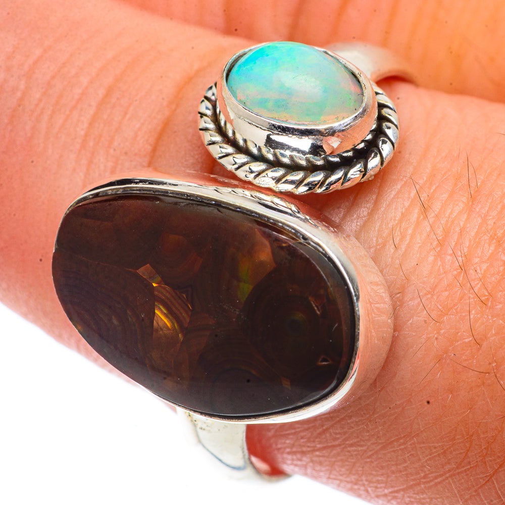 Mexican Fire Agate Rings handcrafted by Ana Silver Co - RING66489