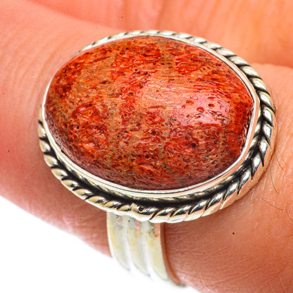 Sponge Coral Rings handcrafted by Ana Silver Co - RING66500