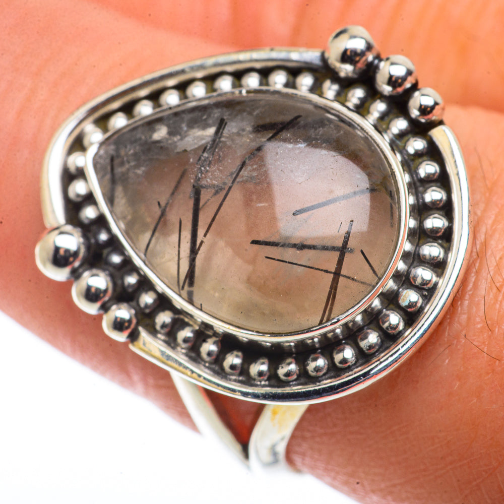 Tourmalinated Quartz Rings handcrafted by Ana Silver Co - RING66533