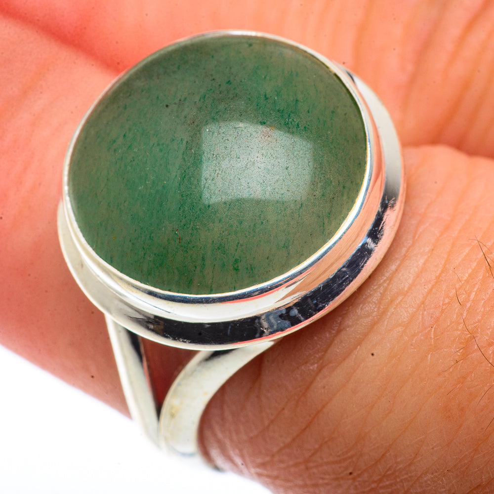 Green Aventurine Rings handcrafted by Ana Silver Co - RING66543