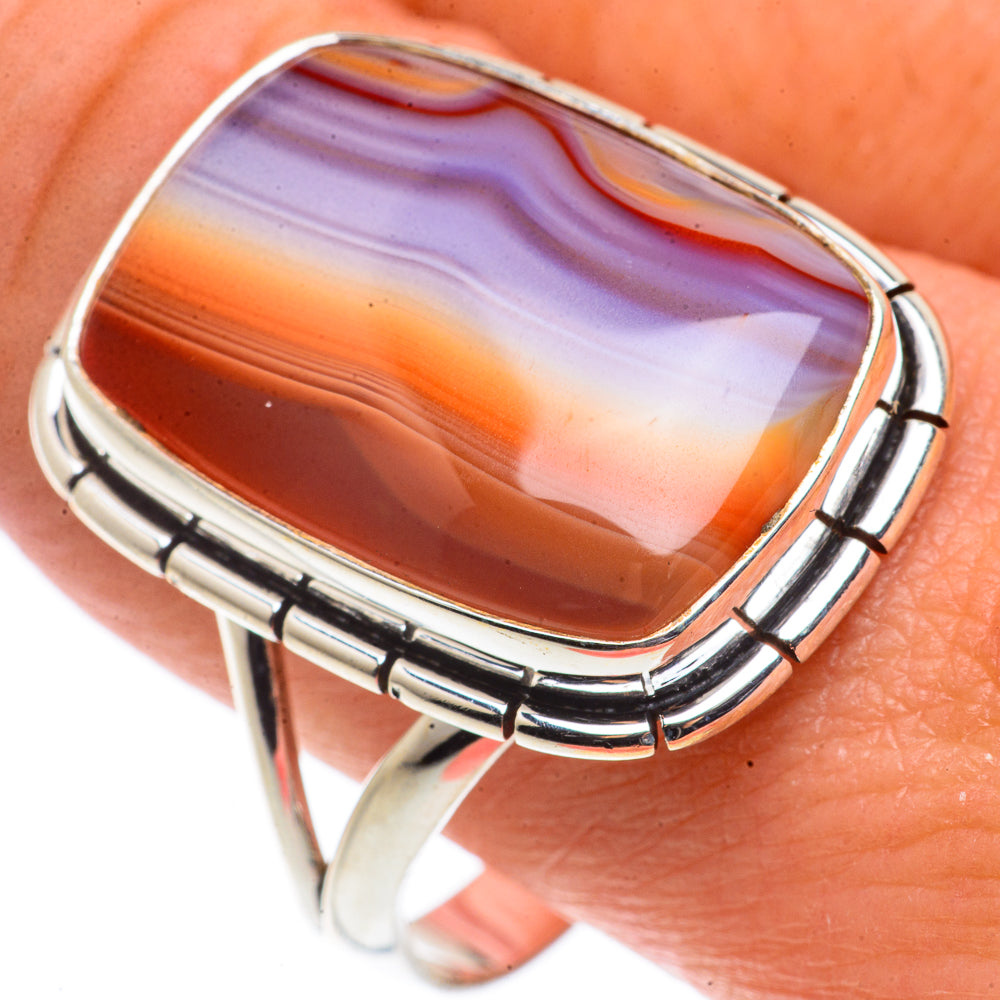 Botswana Agate Rings handcrafted by Ana Silver Co - RING66547