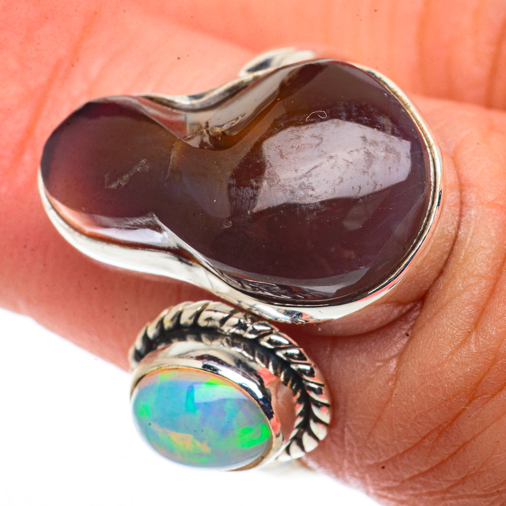 Mexican Fire Agate Rings handcrafted by Ana Silver Co - RING66556