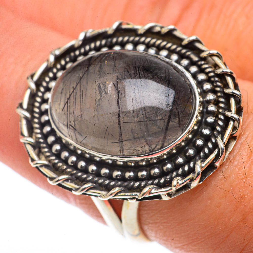 Tourmalinated Quartz Rings handcrafted by Ana Silver Co - RING66592