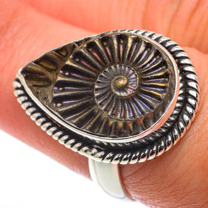 Pyrite Fossil Rings handcrafted by Ana Silver Co - RING66642