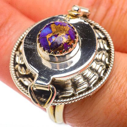 Purple Copper Composite Turquoise Rings handcrafted by Ana Silver Co - RING66678