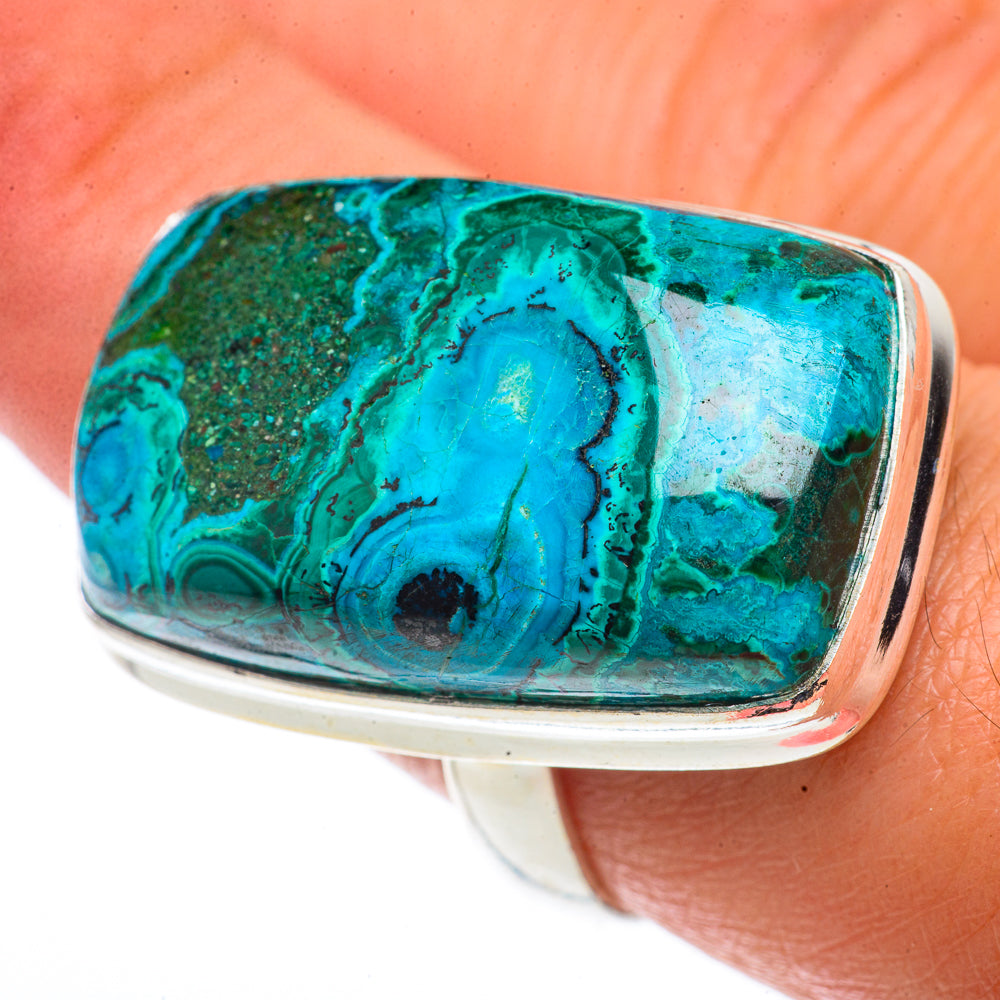 Malachite In Chrysocolla Rings handcrafted by Ana Silver Co - RING66699