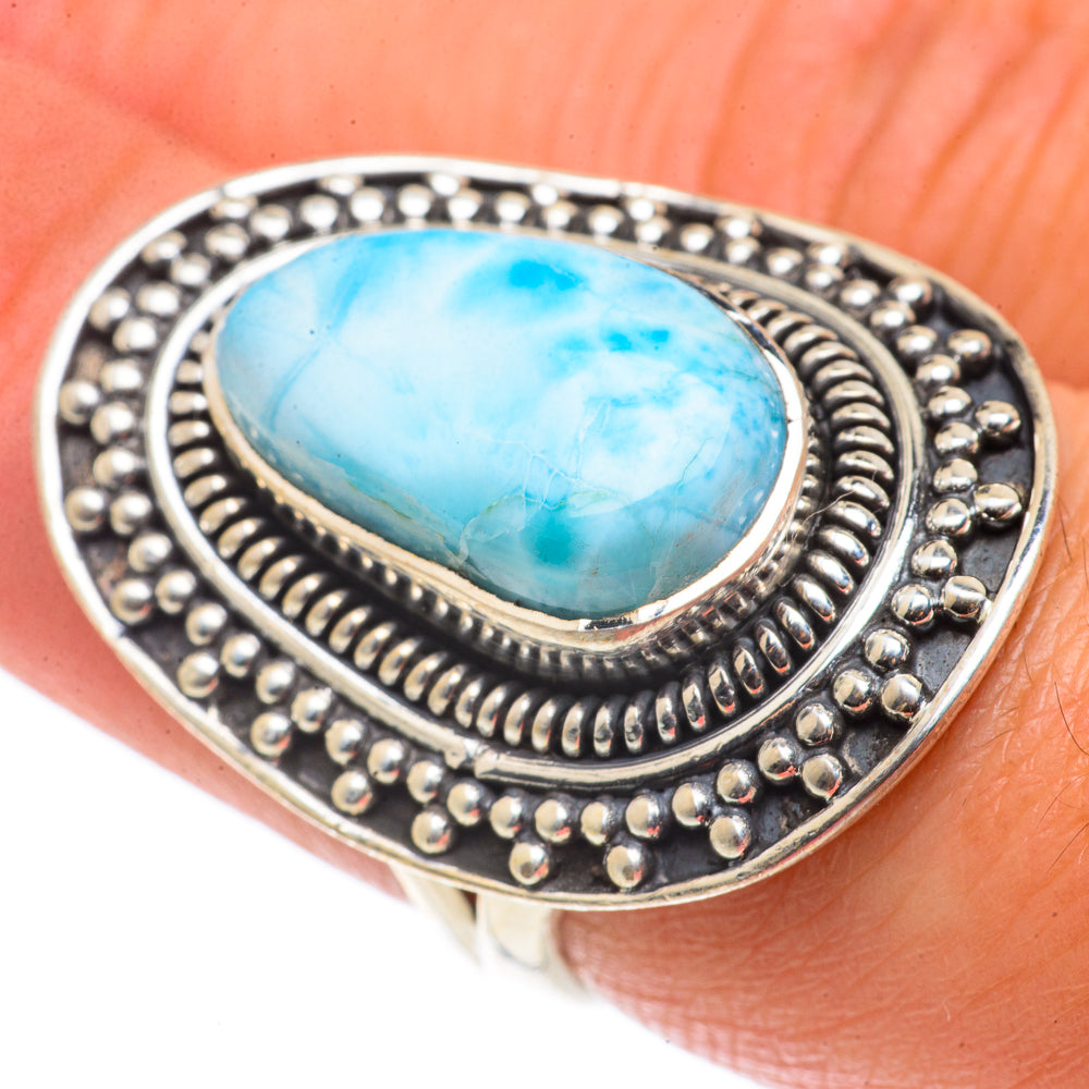 Larimar Rings handcrafted by Ana Silver Co - RING66700