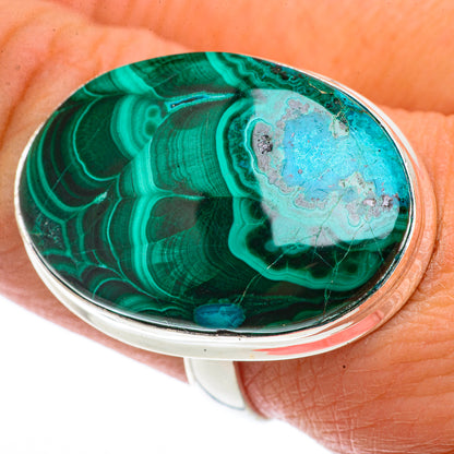Malachite In Chrysocolla Rings handcrafted by Ana Silver Co - RING66705