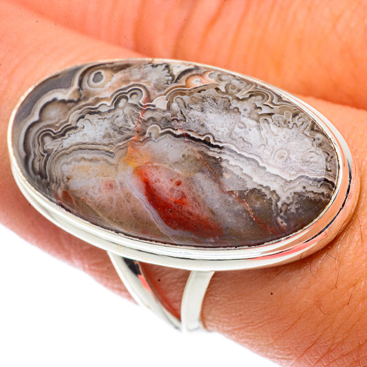 Laguna Lace Agate Rings handcrafted by Ana Silver Co - RING66707