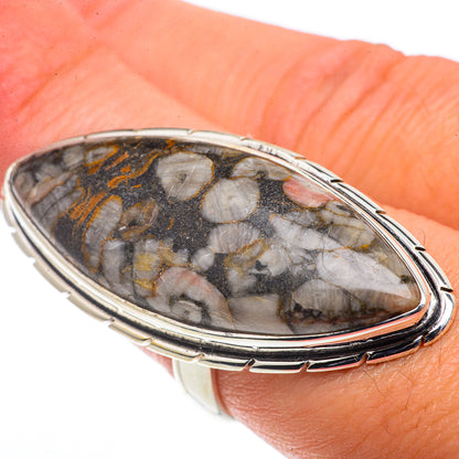 Crinoid Fossil Rings handcrafted by Ana Silver Co - RING66709