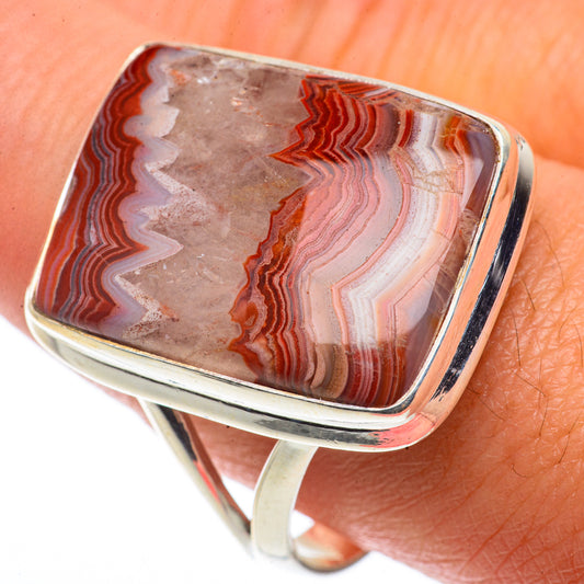 Crazy Lace Agate Rings handcrafted by Ana Silver Co - RING66711