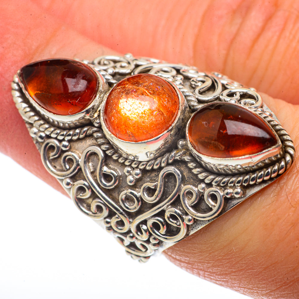 Sunstone Rings handcrafted by Ana Silver Co - RING66712