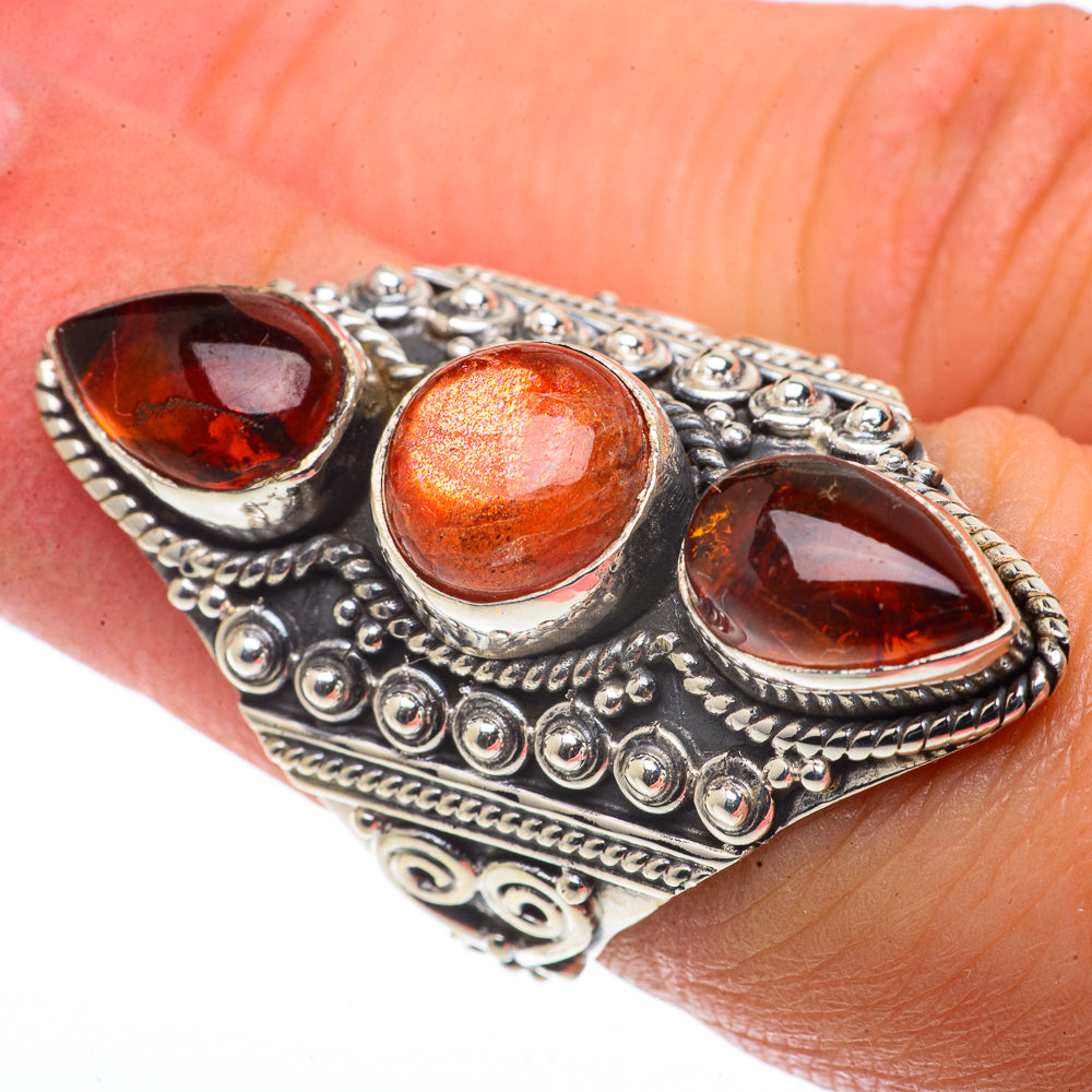 Sunstone Rings handcrafted by Ana Silver Co - RING66714