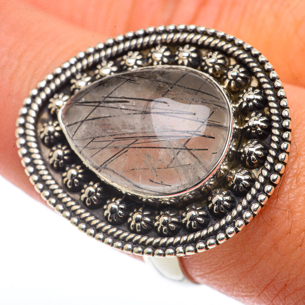 Tourmalinated Quartz Rings handcrafted by Ana Silver Co - RING66721