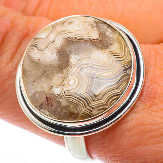 Laguna Lace Agate Rings handcrafted by Ana Silver Co - RING66722