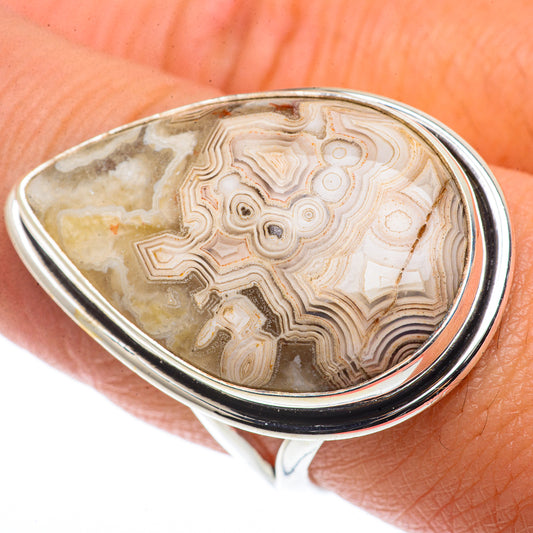 Laguna Lace Agate Rings handcrafted by Ana Silver Co - RING66723