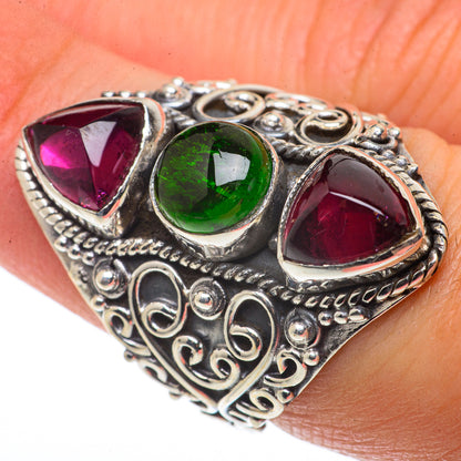 Green Tourmaline Rings handcrafted by Ana Silver Co - RING66725