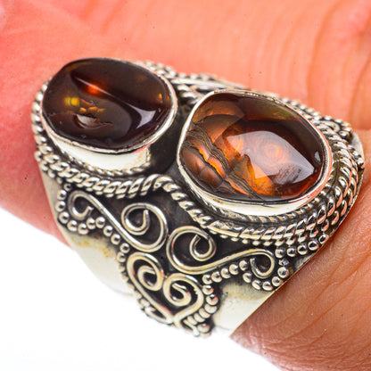 Mexican Fire Agate Rings handcrafted by Ana Silver Co - RING66736