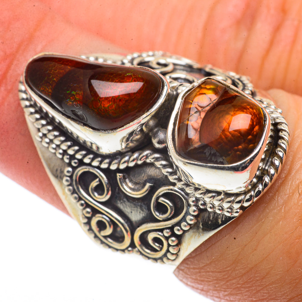 Mexican Fire Agate Rings handcrafted by Ana Silver Co - RING66737