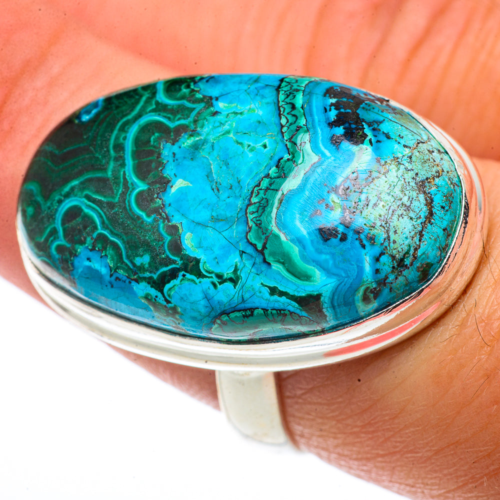 Malachite In Chrysocolla Rings handcrafted by Ana Silver Co - RING66751