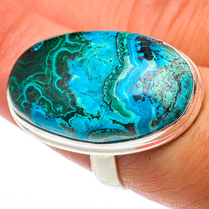 Malachite In Chrysocolla Rings handcrafted by Ana Silver Co - RING66751