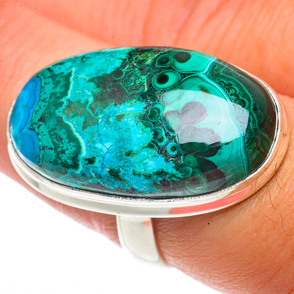 Malachite In Chrysocolla Rings handcrafted by Ana Silver Co - RING66755
