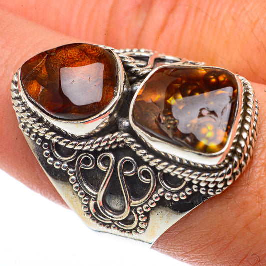 Mexican Fire Agate Rings handcrafted by Ana Silver Co - RING66757