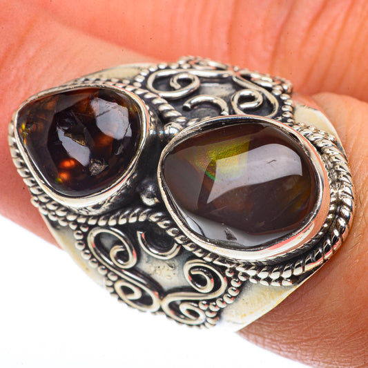 Mexican Fire Agate Rings handcrafted by Ana Silver Co - RING66759