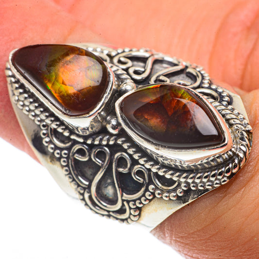 Mexican Fire Agate Rings handcrafted by Ana Silver Co - RING66782