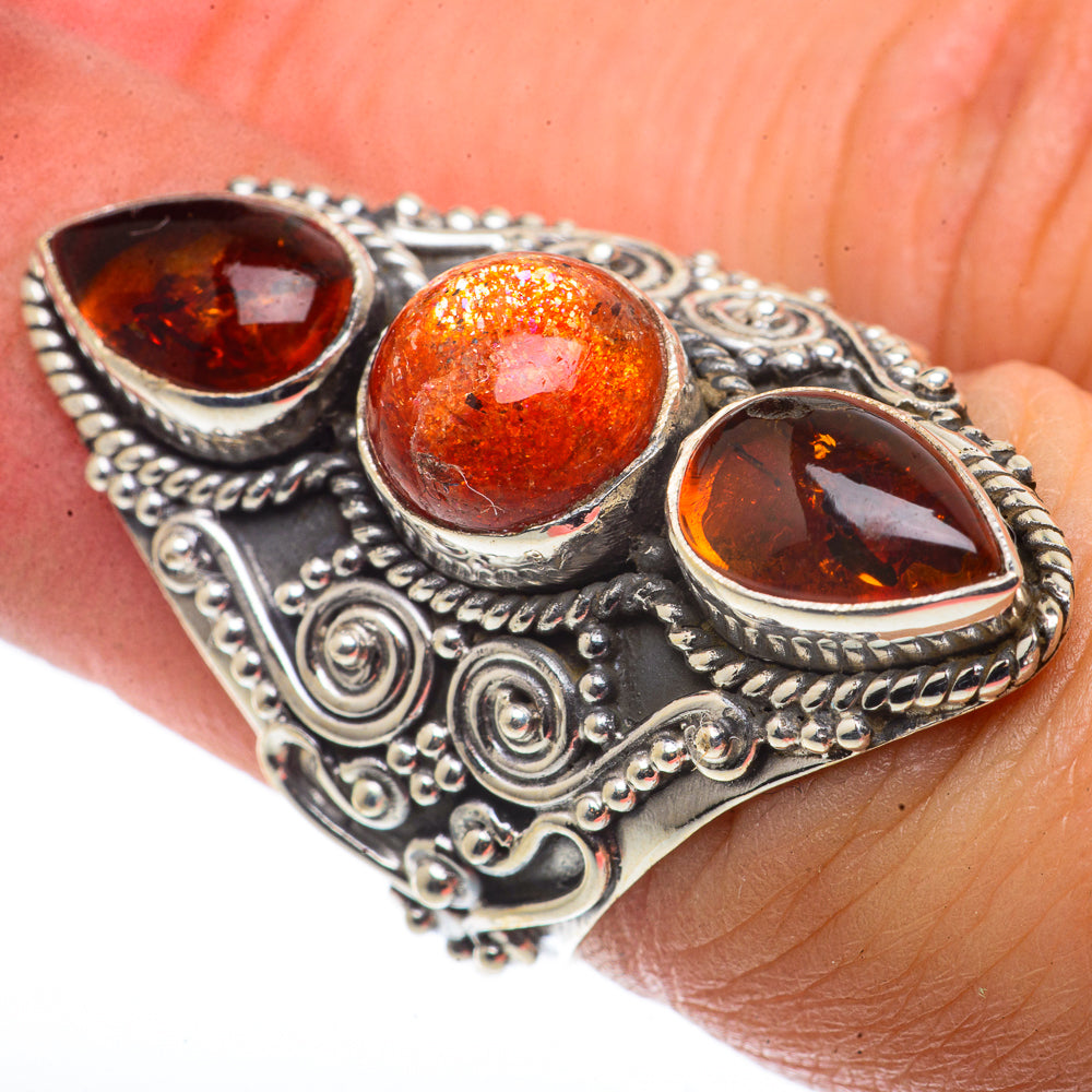Sunstone Rings handcrafted by Ana Silver Co - RING66783