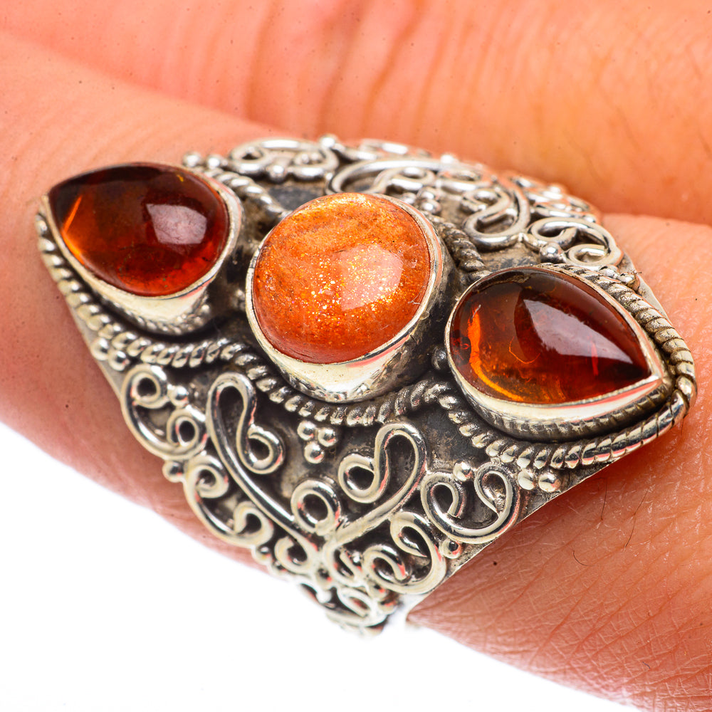 Sunstone Rings handcrafted by Ana Silver Co - RING66784